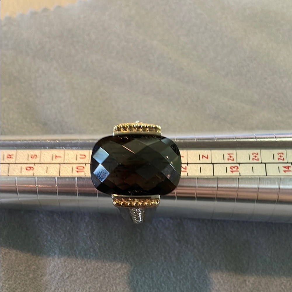 Black and Gold Cabochon Ring